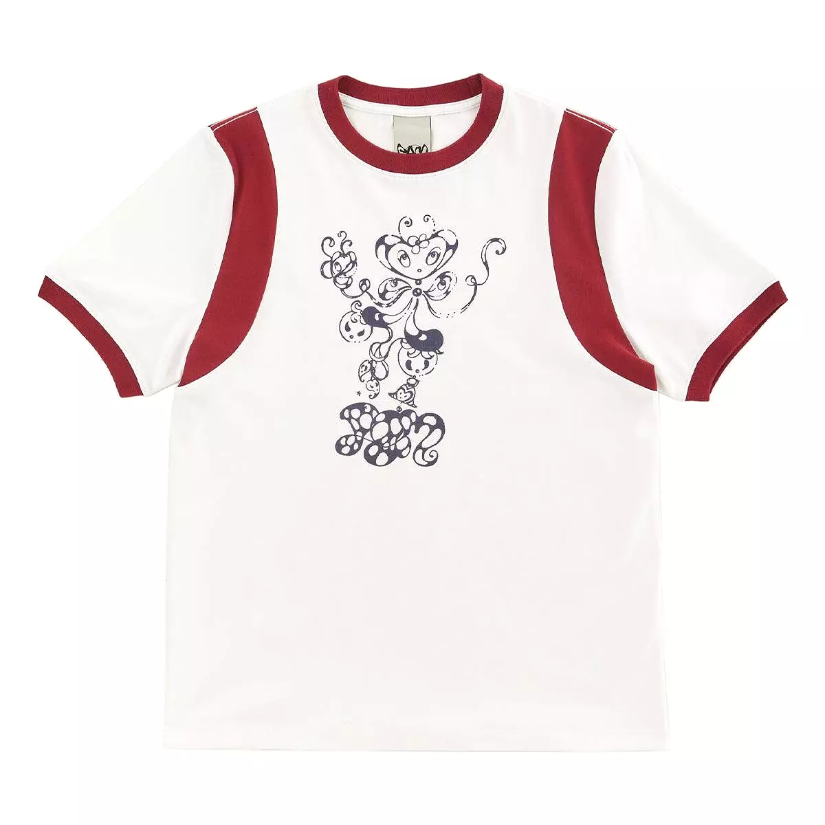 + Coco Star Ringer Tee 'White Garnet'