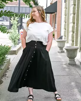 A Day in London Linen Maxi Skirt