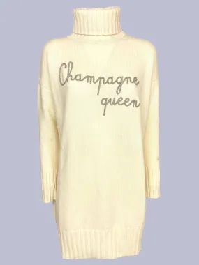 ABITO DONNA LUNGO BIANCO CHAMPAGNE QUEEN