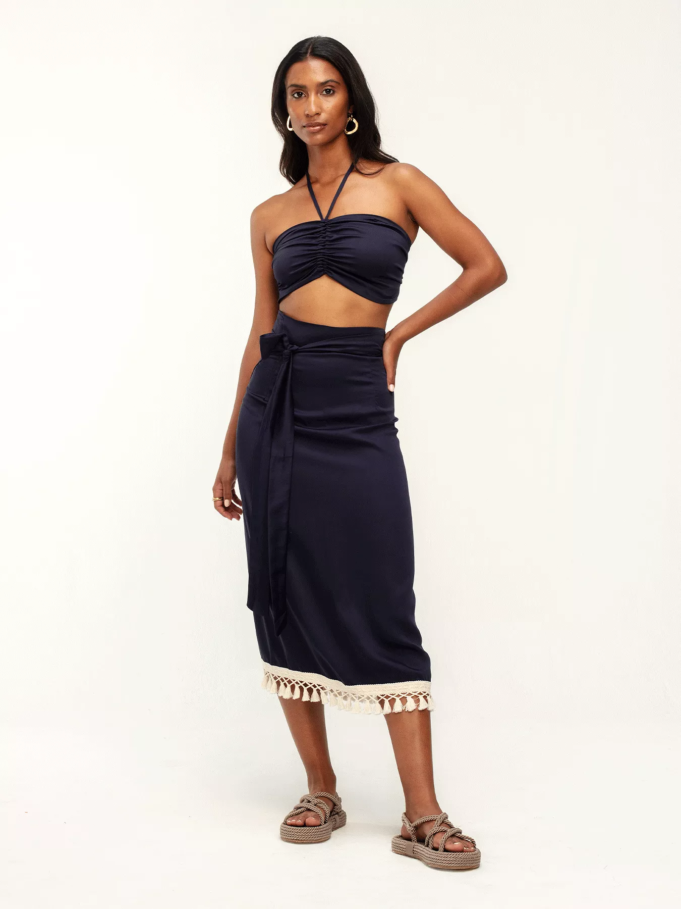 Afia Skirt - Solid Navy