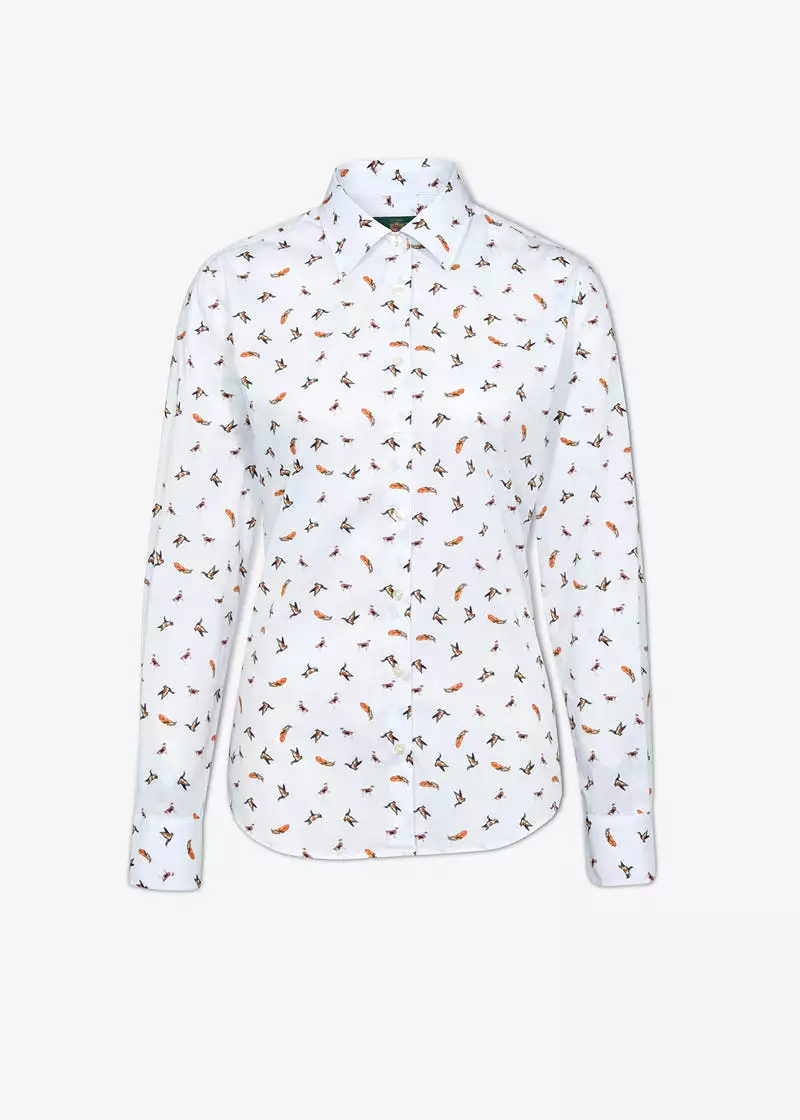 Alan Paine Lawen Women's Dog and Duck Printed Shirt