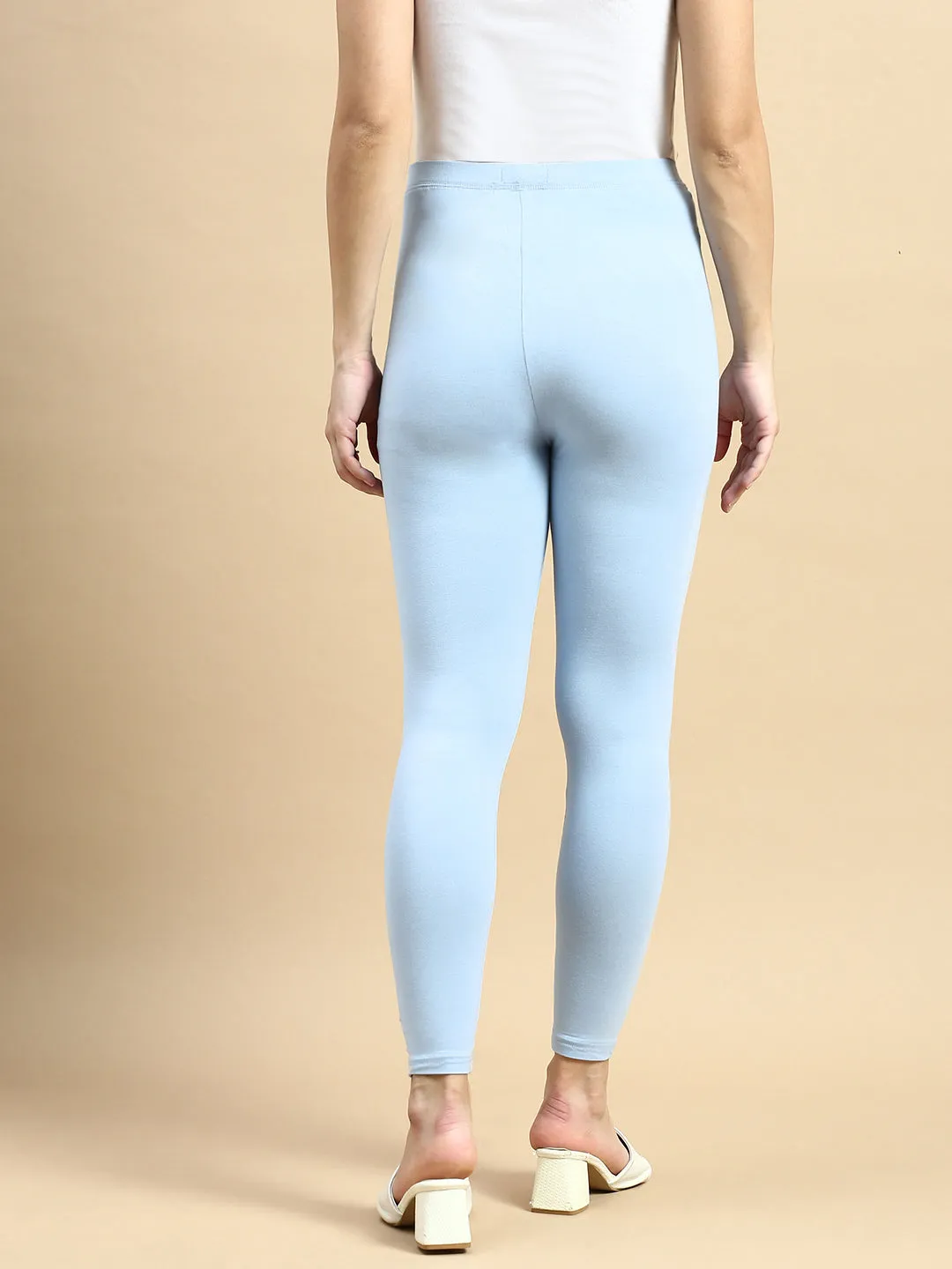 Ankle Length Leggings Viscose-Powder Blue