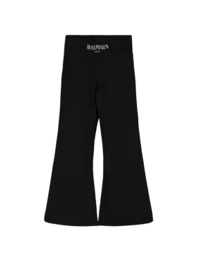 Balmain   Cotton jersey flared leggings 