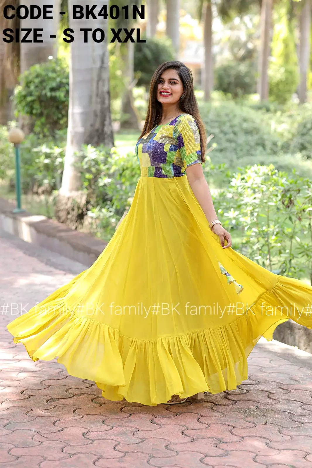 Beautiful Yellow Shade Anarkali Kurta in Georgette-TREND001YK