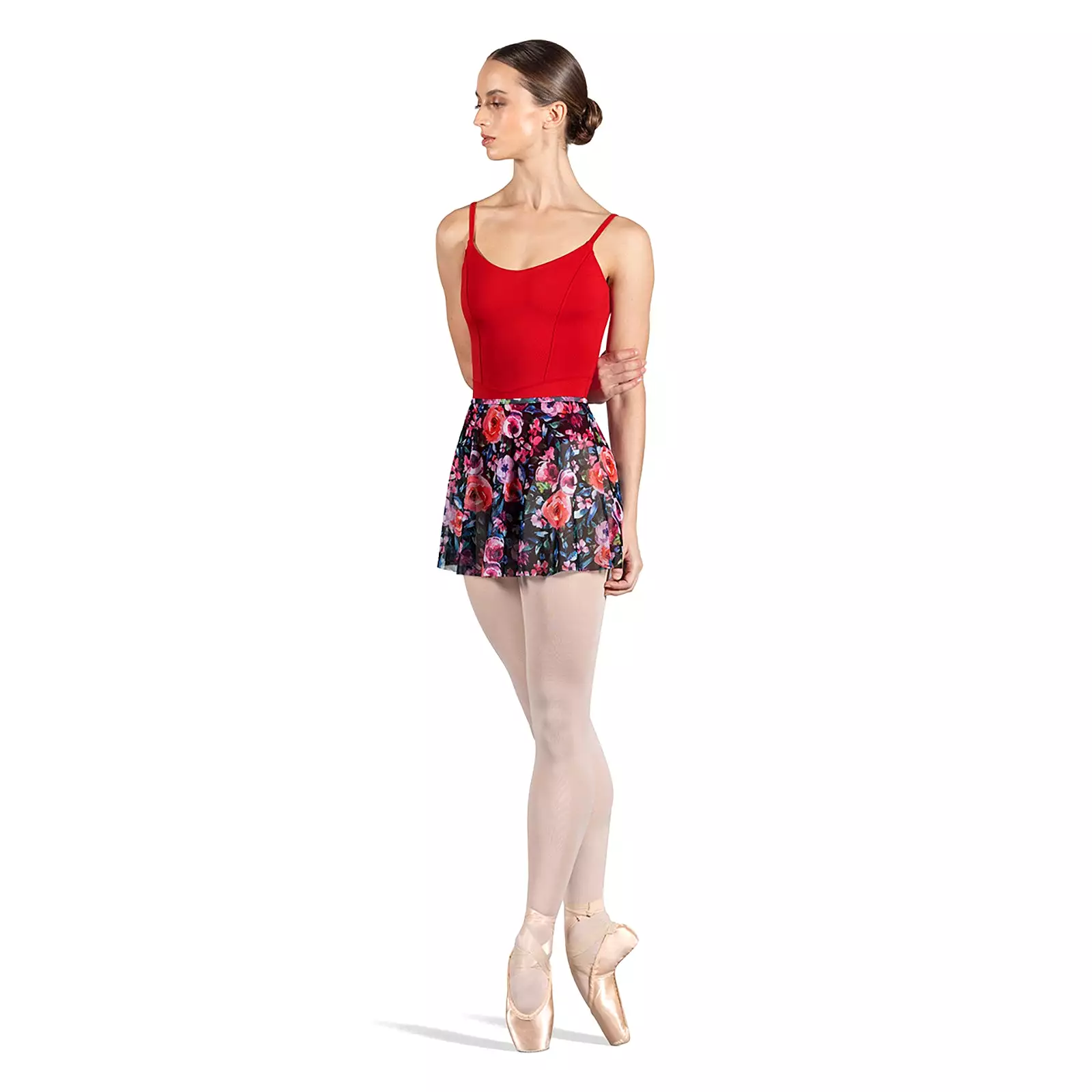 Bloch Adult Pull-On Mesh Floral Skirt