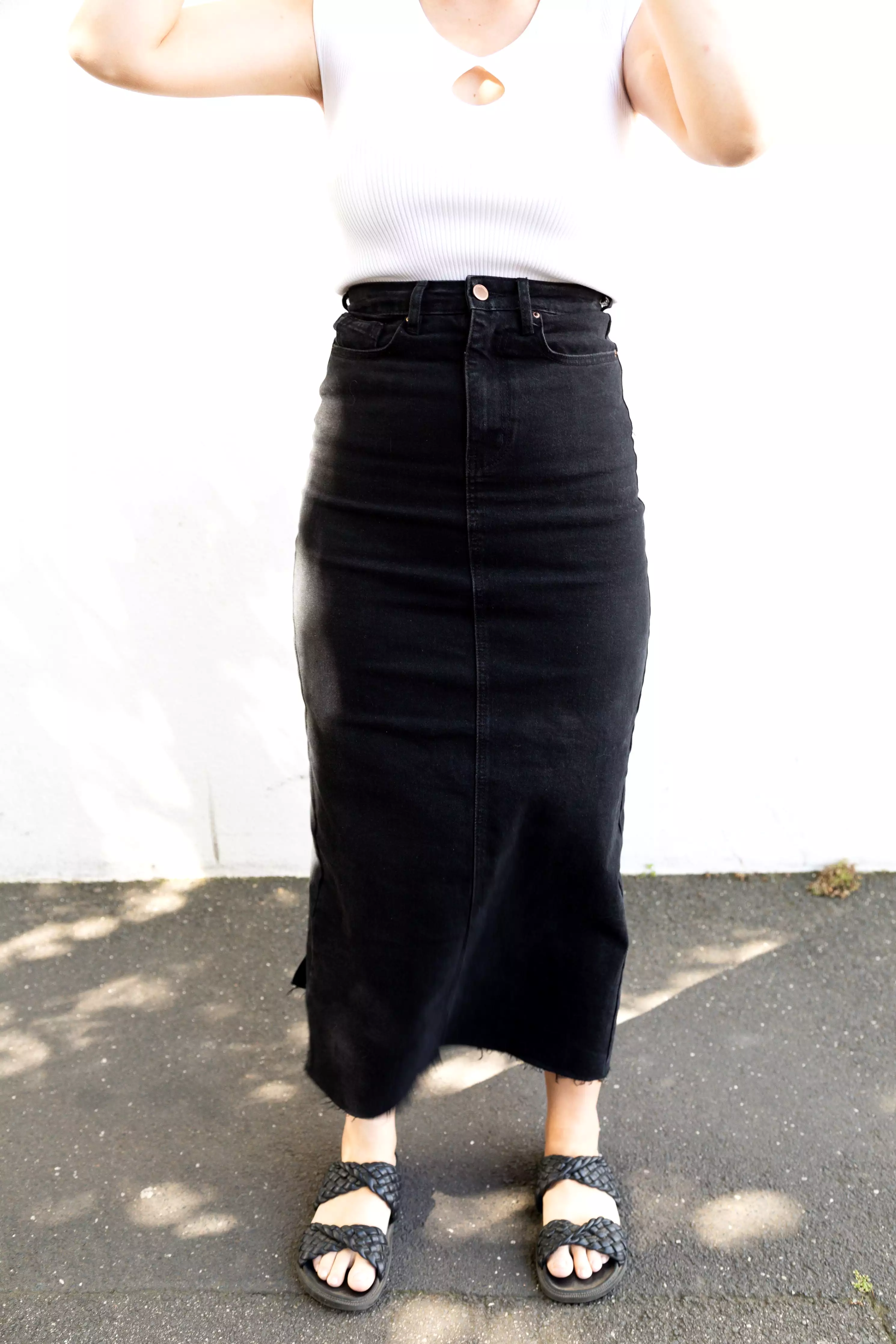 Bowie Denim Skirt (Black)