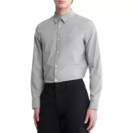 Calvin Klein Mens Collared Slim Fit Button-Down Shirt