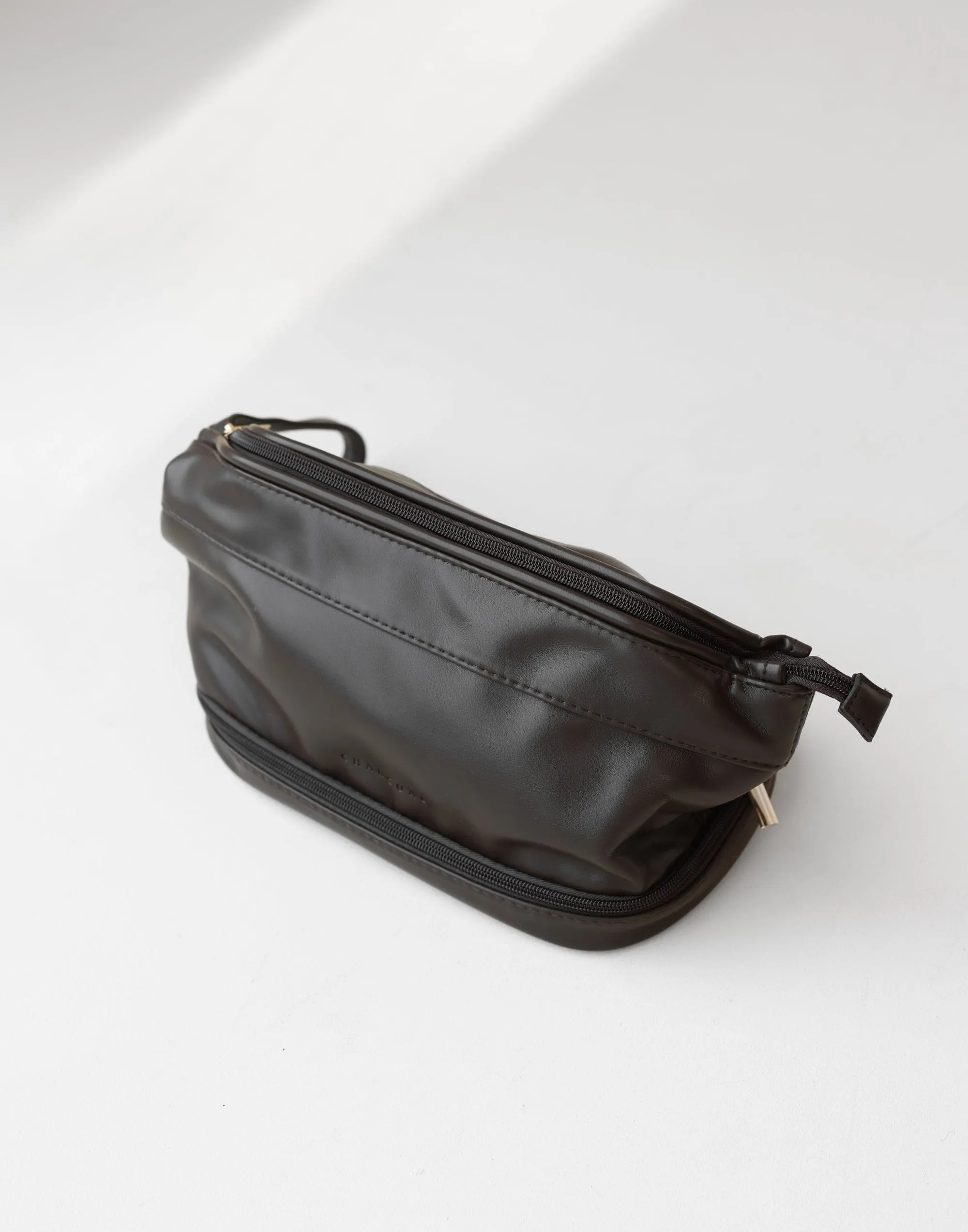 Charcoal Cosmetic Bag (Chocolate)