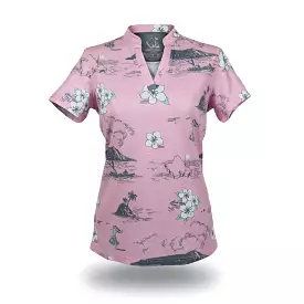 Classic Island Bubblegum Skies - OGA Women's Polo - Pink