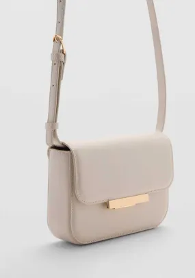 Crossbody bag with flap - Natural