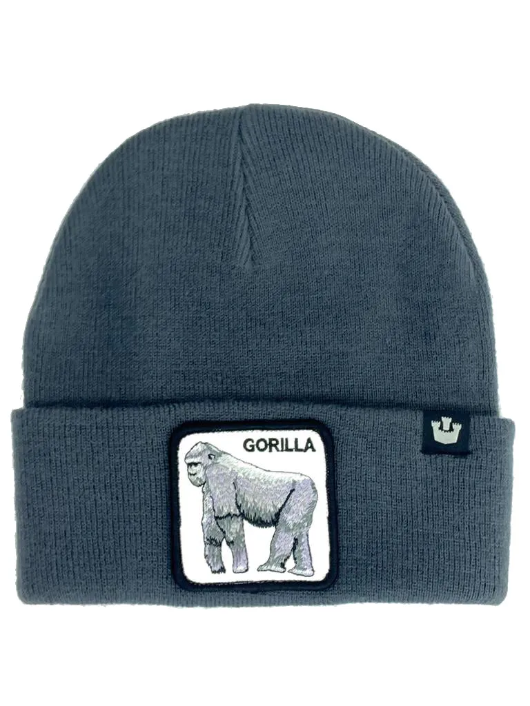 CUFFIA BEANIE GRIGIA GORILLA