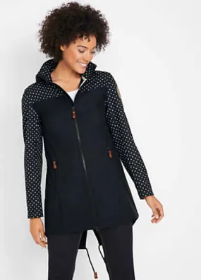 Dotty Sleeve Hooded Coat