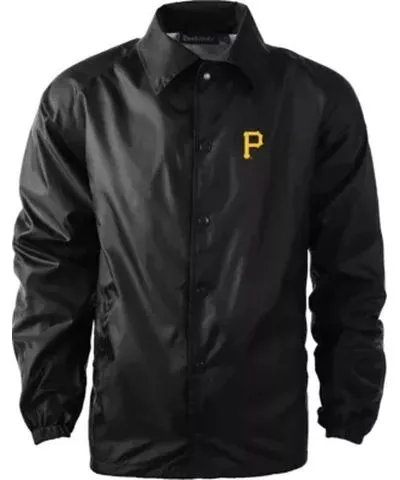 Dunbrooke Men's MLB Pittsburgh Pirates Coach's Raglan Full-Snap Windbreaker Jacket