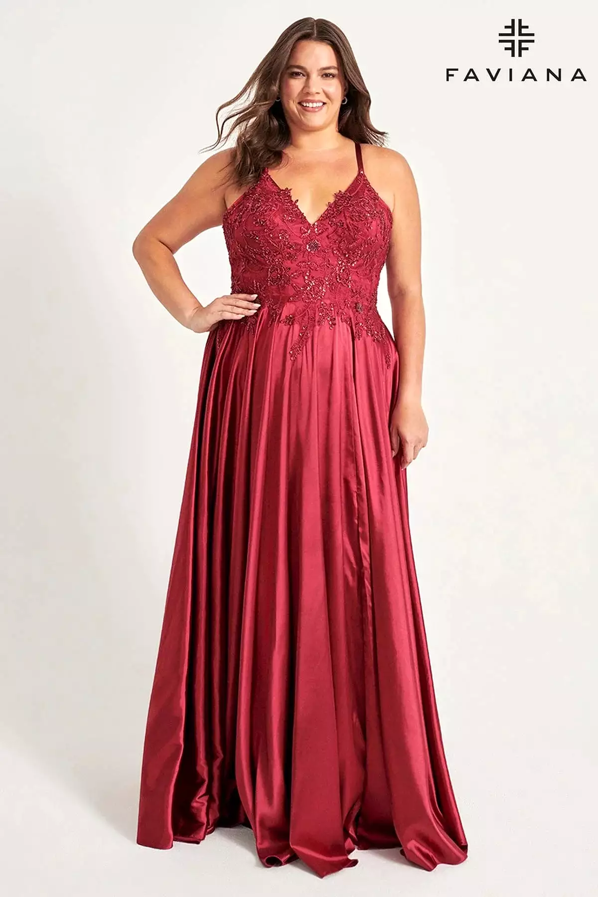 Faviana Plus Size Gown style 9533