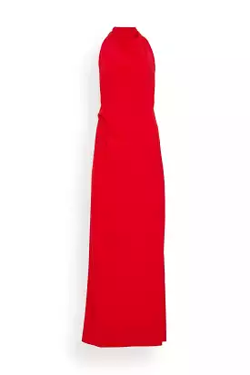 Faye Backless Dress in Red