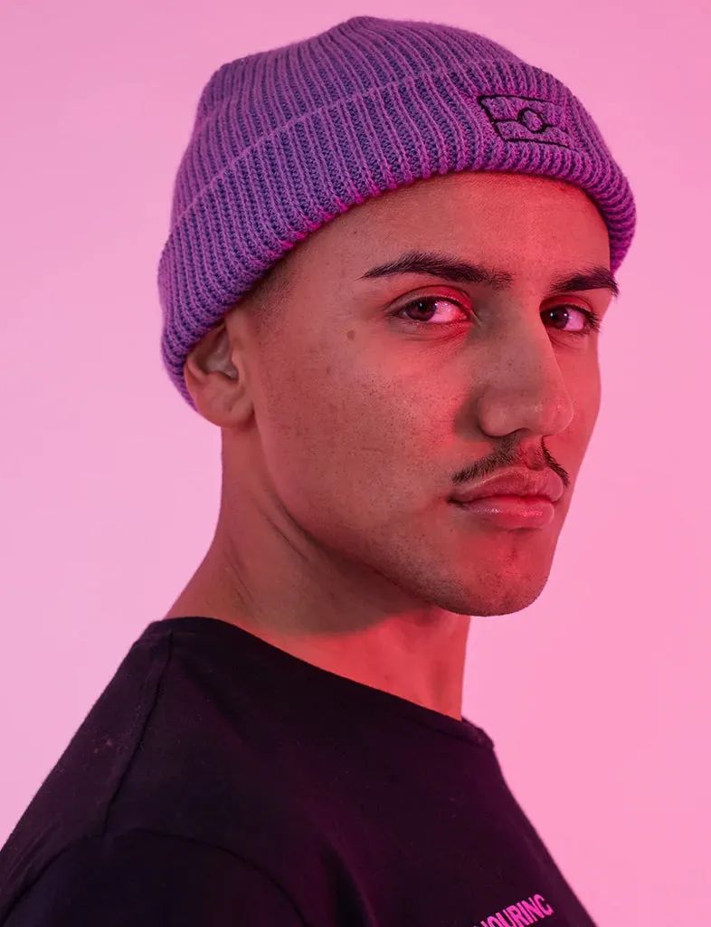 FLAG BEANIE - PURPLE