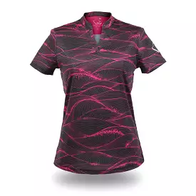 Fluid Black Dragon Fruit - OGA Ladies Polo - Black / Pink