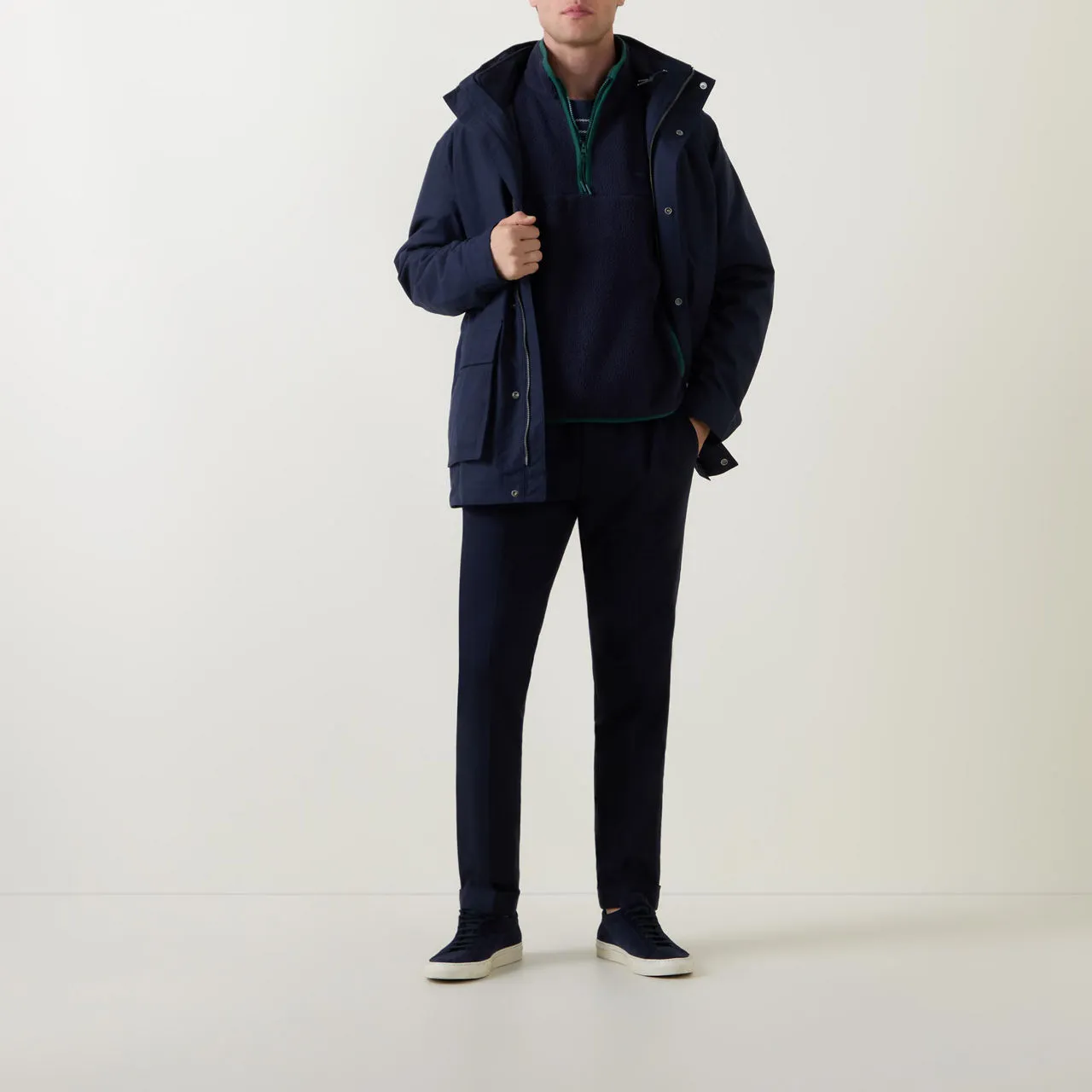 GANT Double Zip-Through Jacket - Navy