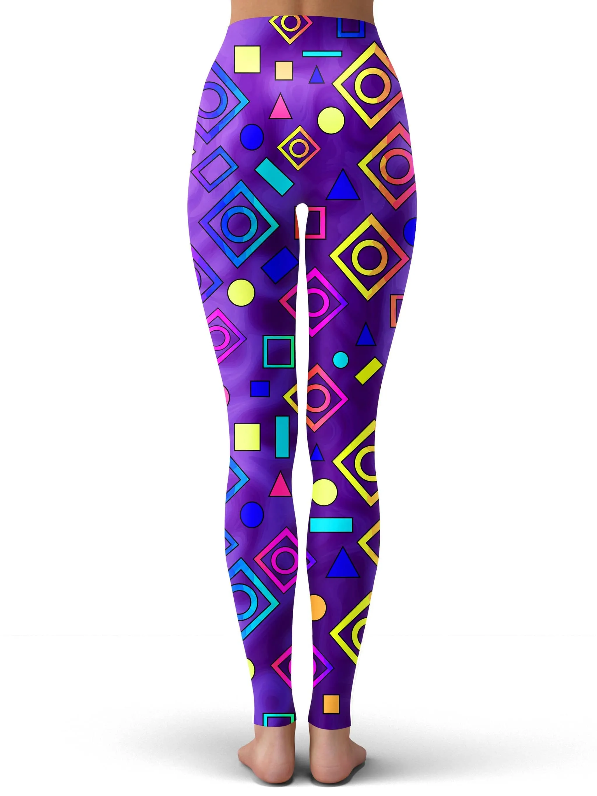 Geometric On Purple Leggings