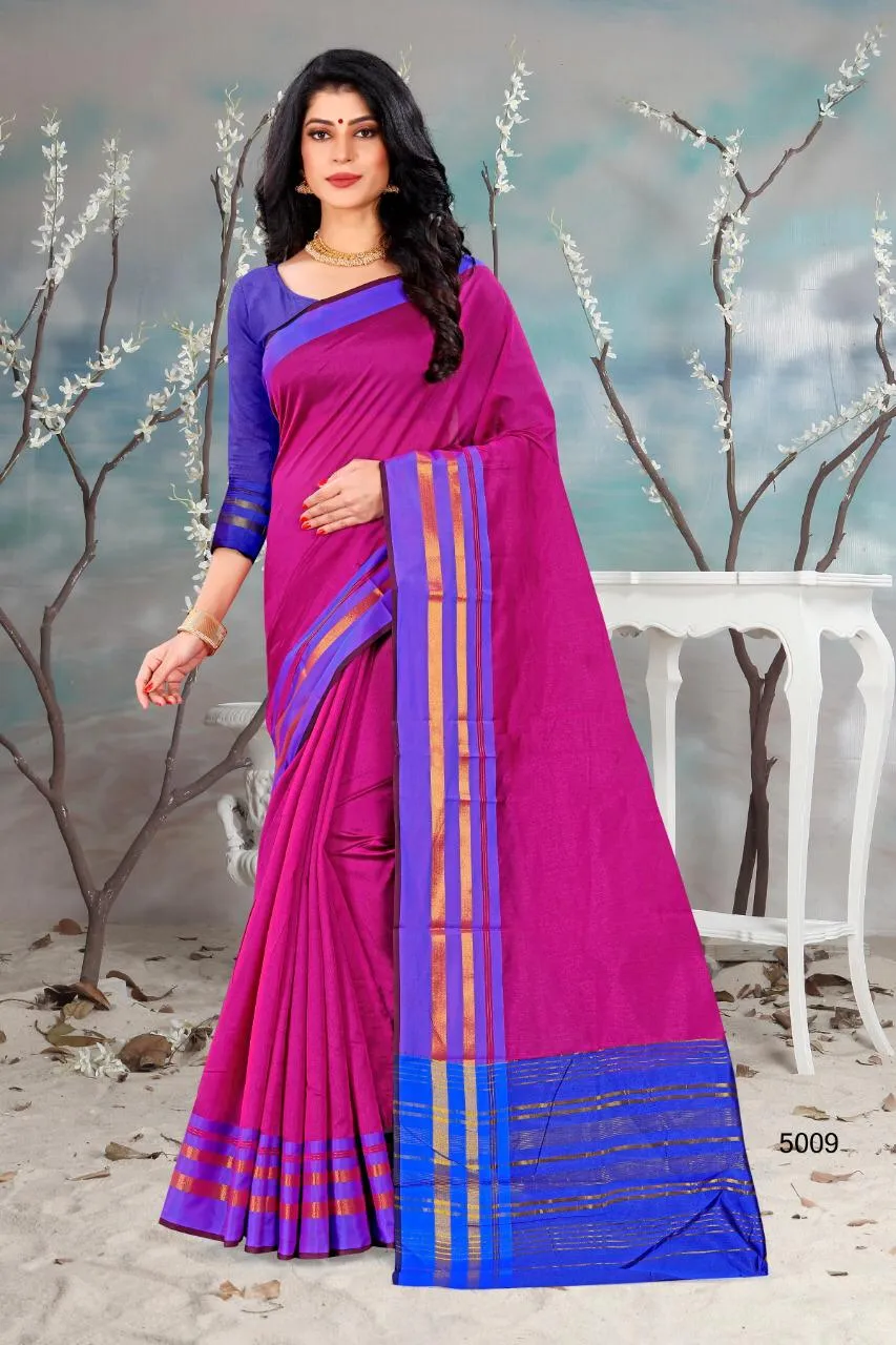 Hraj Presents Shlmla Cotton Silk Fancy Designer Sarees Collections