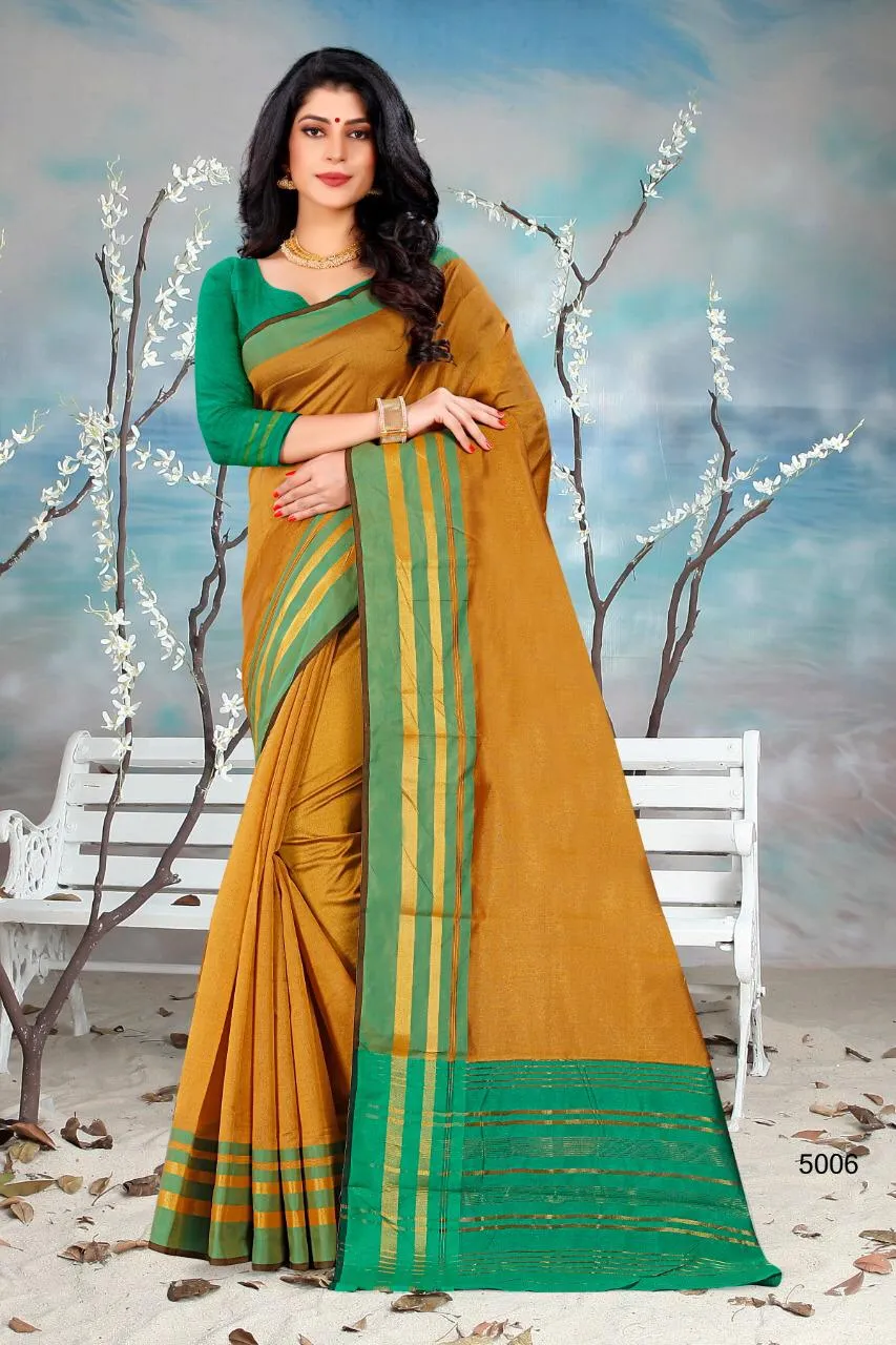 Hraj Presents Shlmla Cotton Silk Fancy Designer Sarees Collections