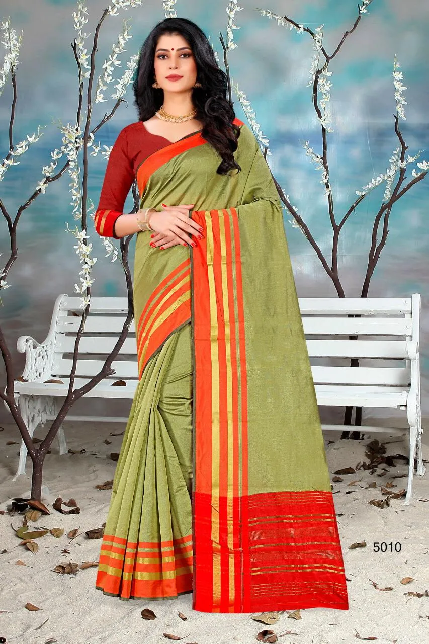 Hraj Presents Shlmla Cotton Silk Fancy Designer Sarees Collections