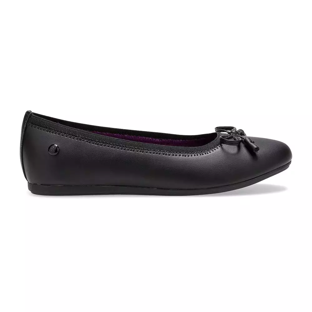 Hush Puppies Black Josie Youth Flat