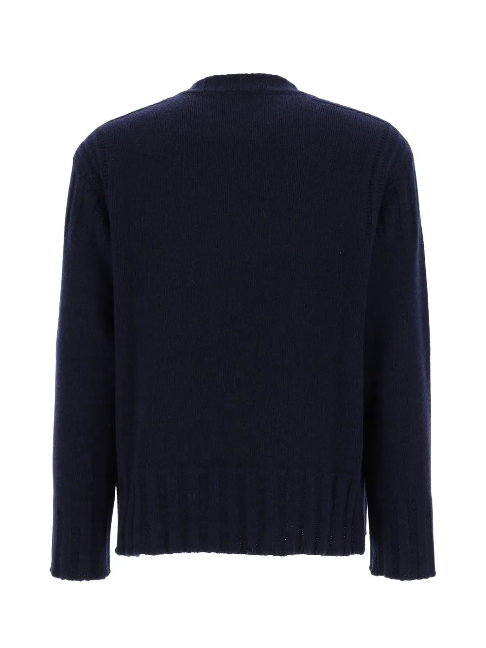 Jil Sander Ribbed-Knit Detailed Crewneck Jumper