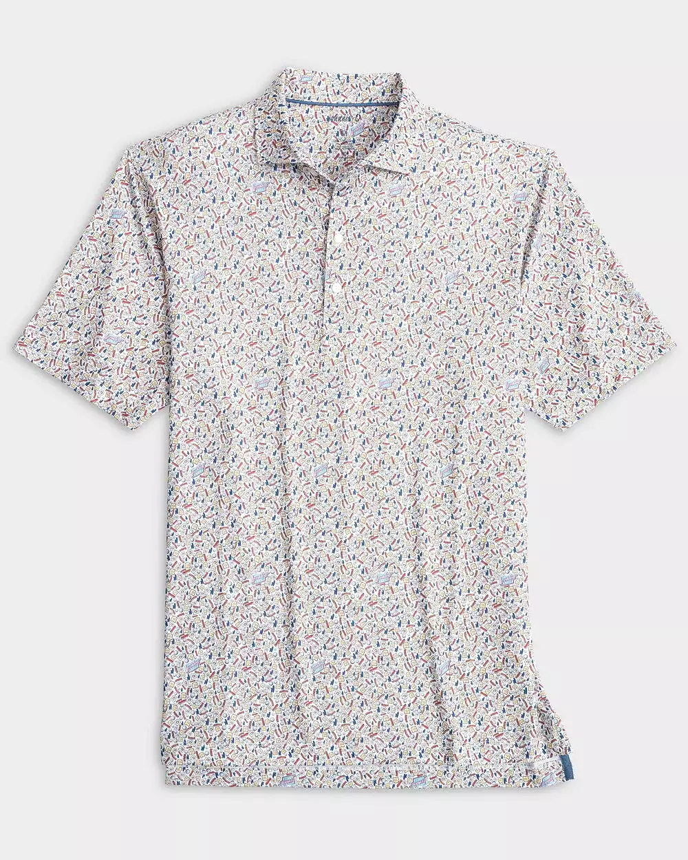 JOHNNIE-O Breakfast Ball Printed Jersey Performance Polo