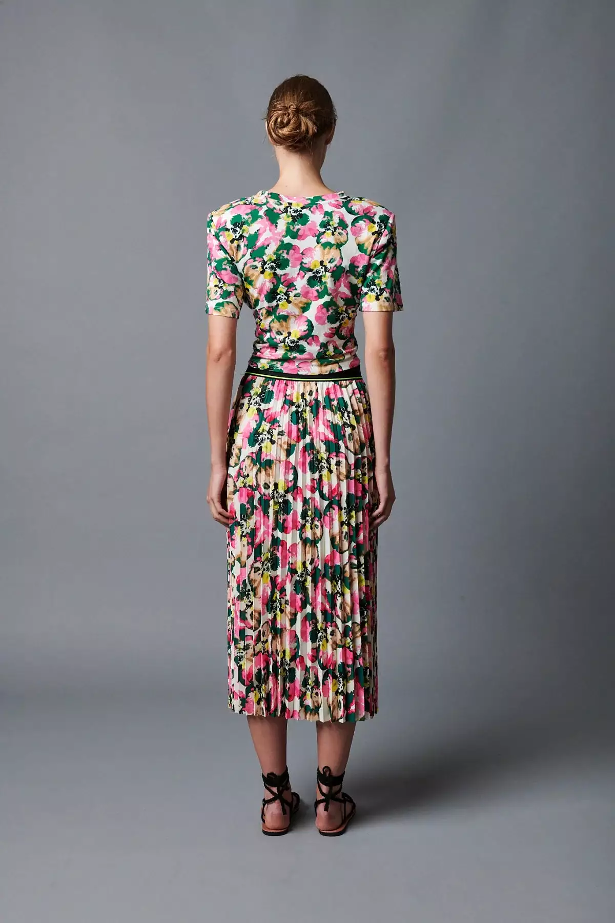 Le Superbe Warhol Floral Pleated Skirt