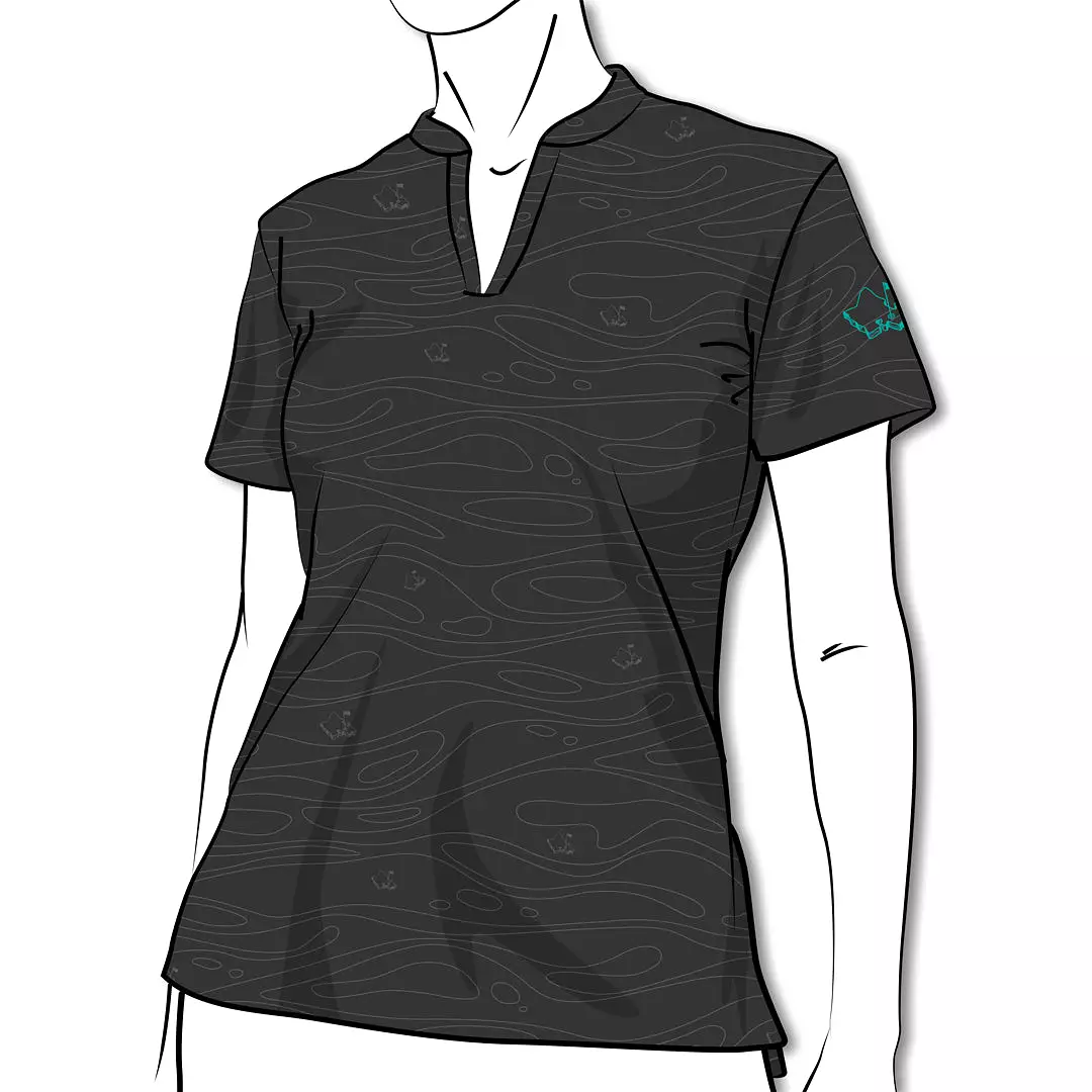 Liquid Onyx - OGA Ladies Polo - Onyx Black