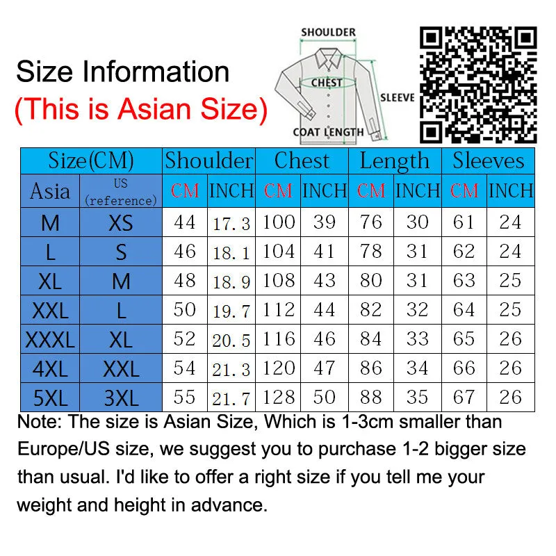 Long Men Clothing Outwear Casual Jacket Cotton Parkas Plus Size Warm Hooded Coats Jackets SM6