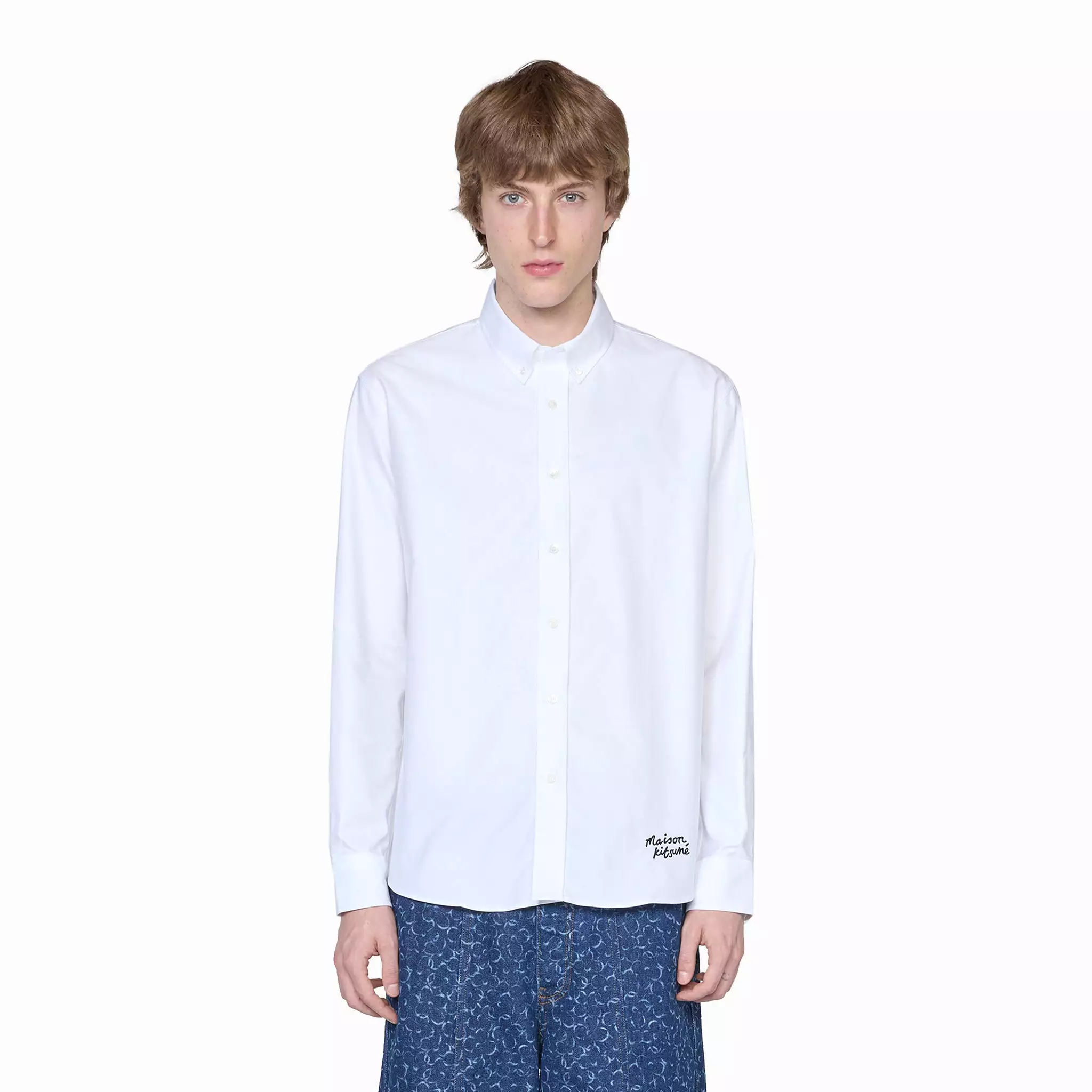 Maison Kitsuné Handwriting Casual BD Shirt White