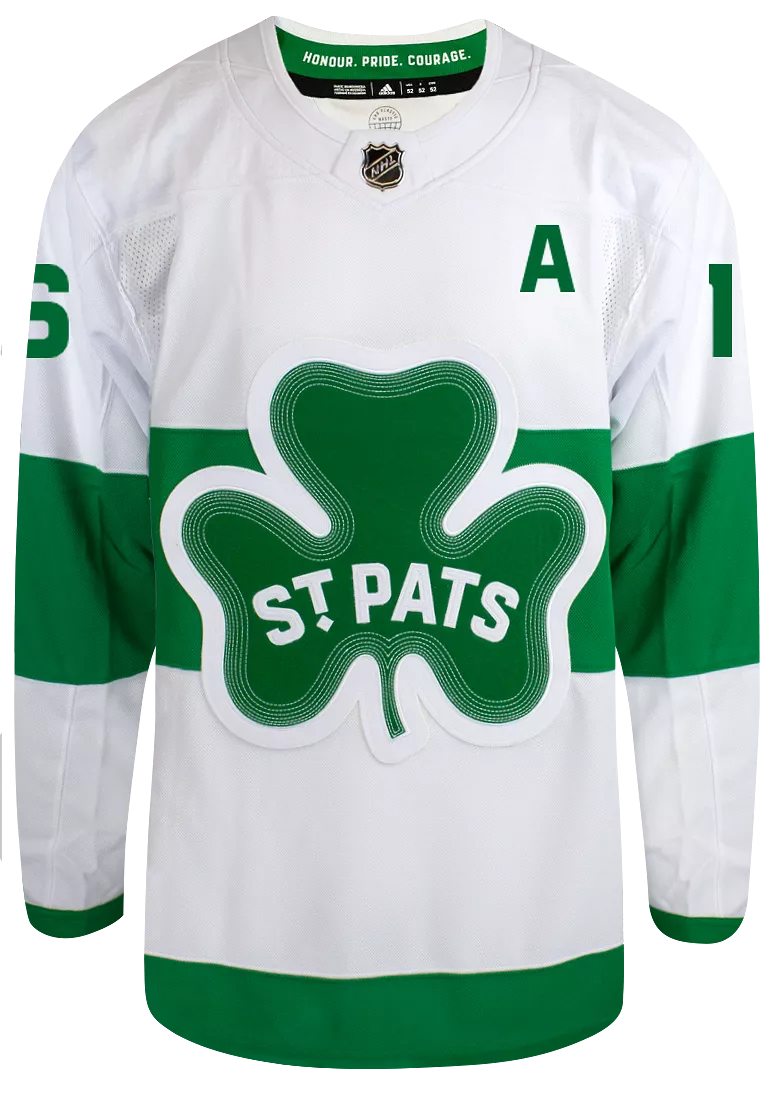 Maple Leafs Adidas Men's Authentic 2024 St Pats Jersey - MARNER