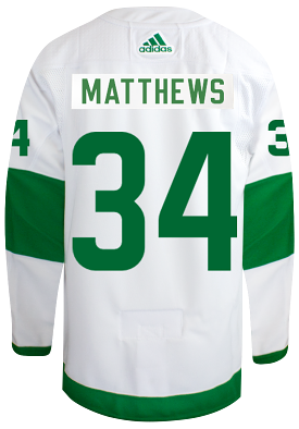 Maple Leafs Adidas Men's Authentic 2024 St Pats Jersey - MATTHEWS