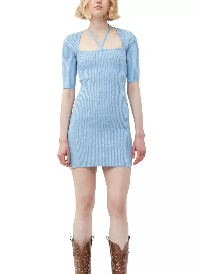 Melange Knit Mini Dress K1893