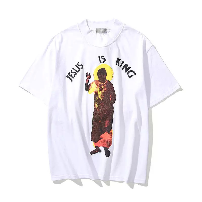 Men Women Essentials T Shirts 2021 Fashion Hip Hop Jesus Is King Cotton Plus Size T Shirt Kanye West