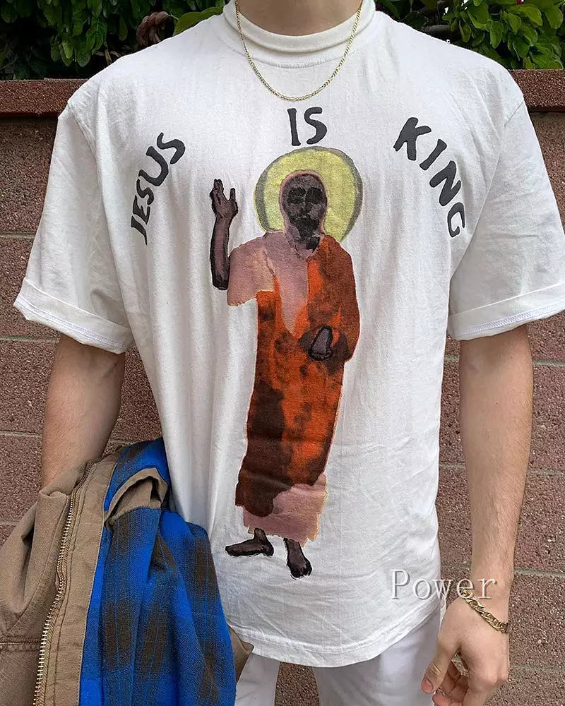 Men Women Essentials T Shirts 2021 Fashion Hip Hop Jesus Is King Cotton Plus Size T Shirt Kanye West