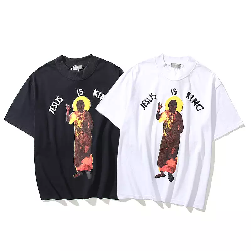 Men Women Essentials T Shirts 2021 Fashion Hip Hop Jesus Is King Cotton Plus Size T Shirt Kanye West