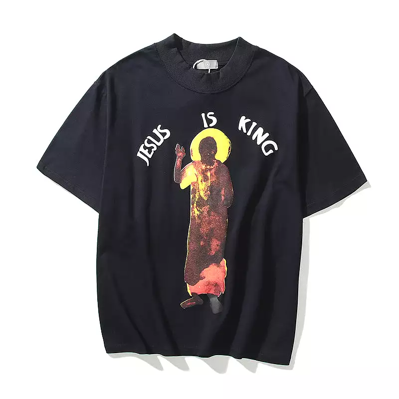 Men Women Essentials T Shirts 2021 Fashion Hip Hop Jesus Is King Cotton Plus Size T Shirt Kanye West