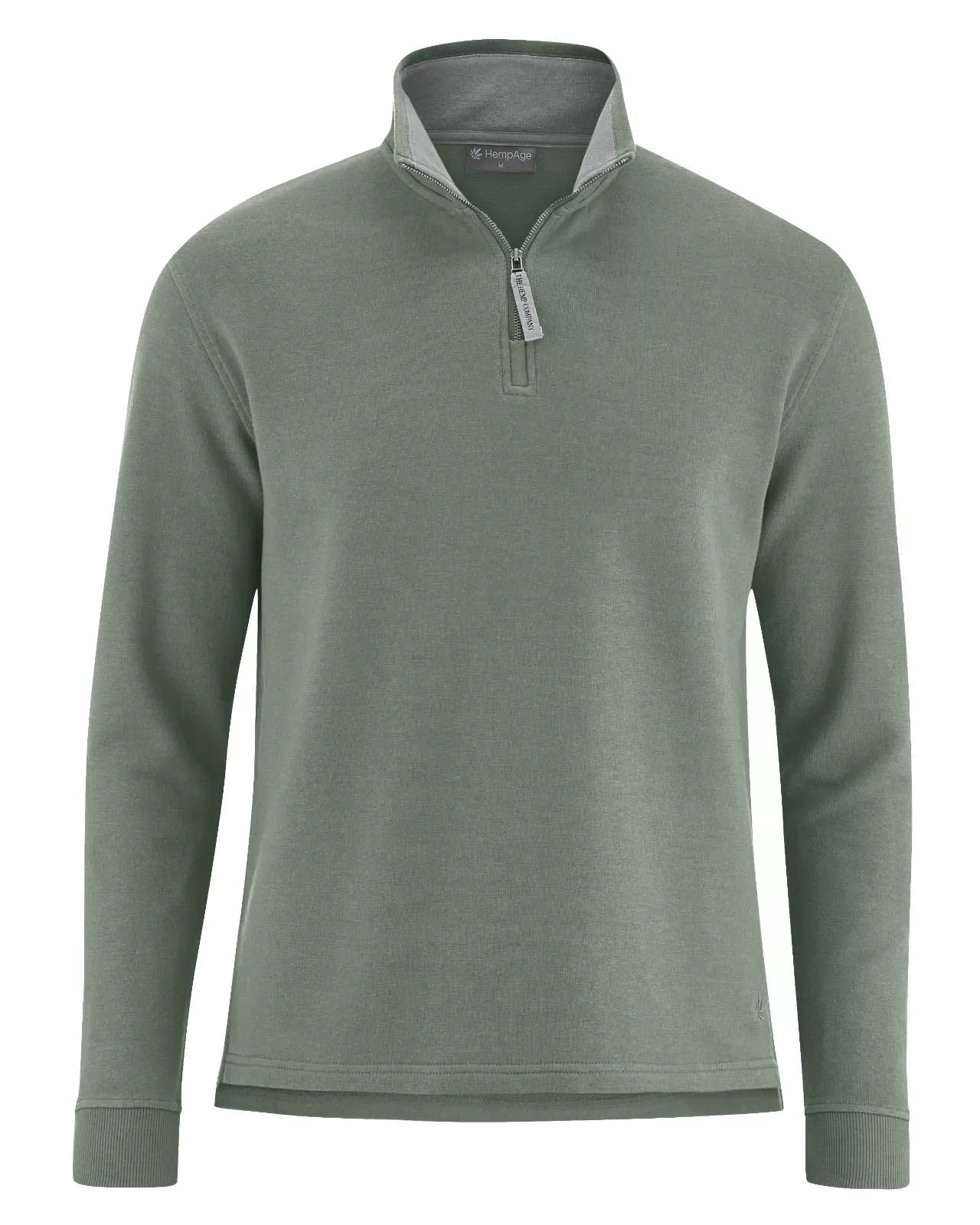 Mens Organic Hemp and Cotton Half Zip Sweater