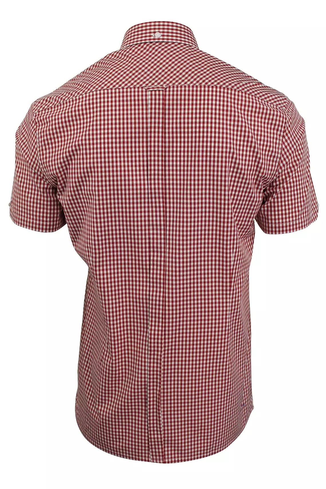 Merc London Men's 'Terry' Gingham Check Shirt - Short Sleeed