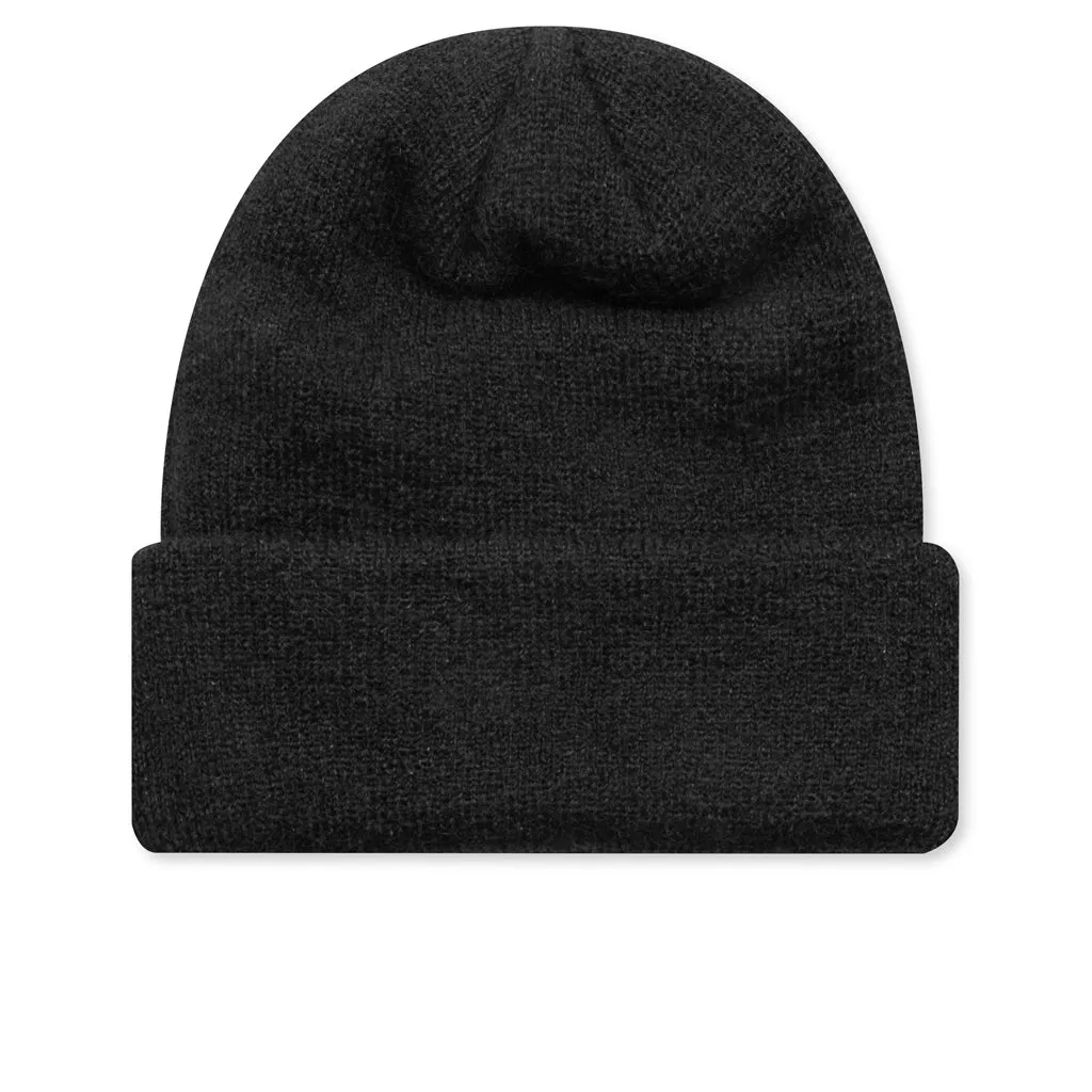 Mohair Knit Watch Cap - Black