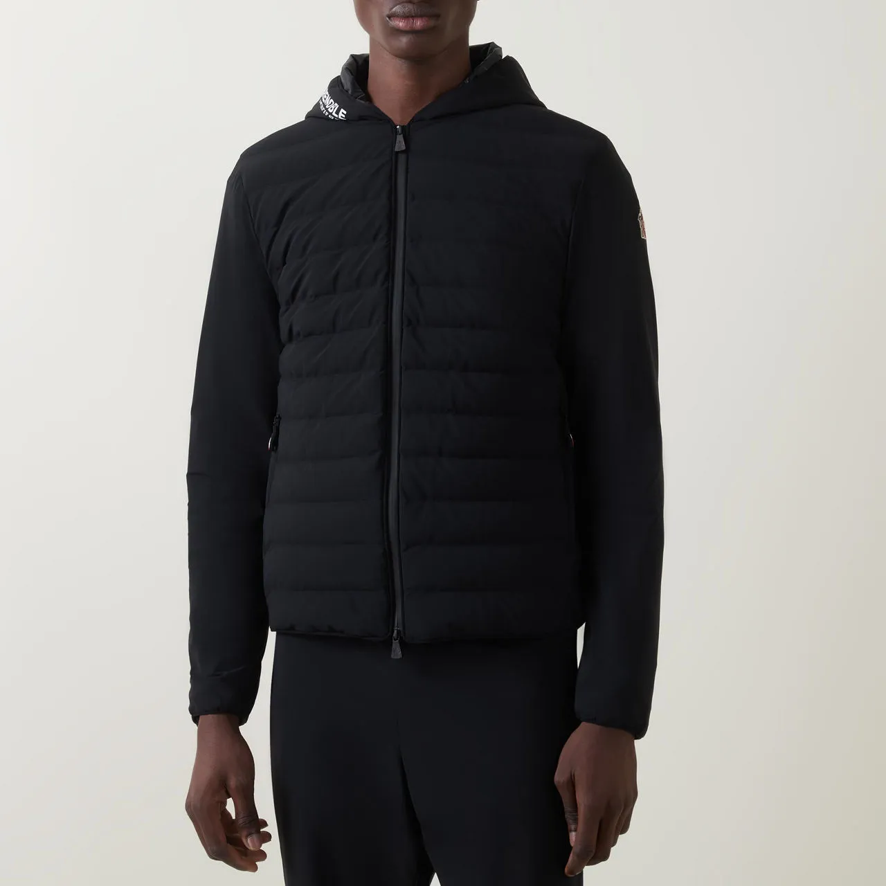 MONCLER Technical Logo Padded Jacket - Black