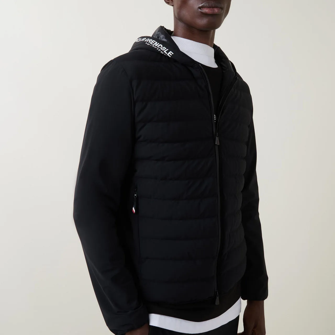 MONCLER Technical Logo Padded Jacket - Black