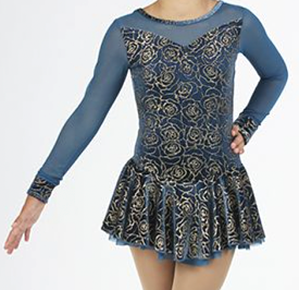 Mondor Adult Rose Gold Skating Dress