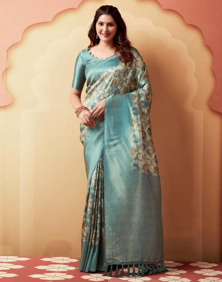 Multi Silk Printed Sarees