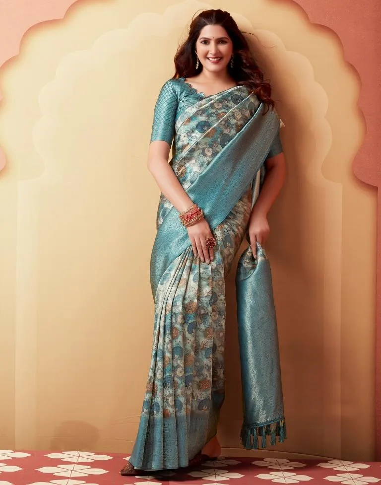 Multi Silk Printed Sarees