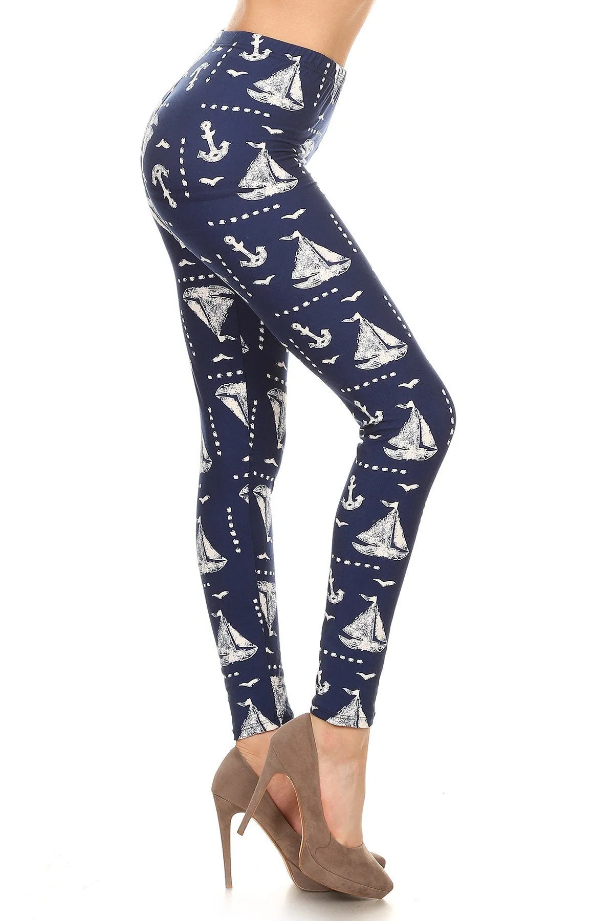 Nautical Sailboat Soft Leggings