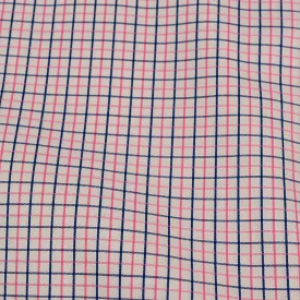 Navy Pink White Plaid Shirt